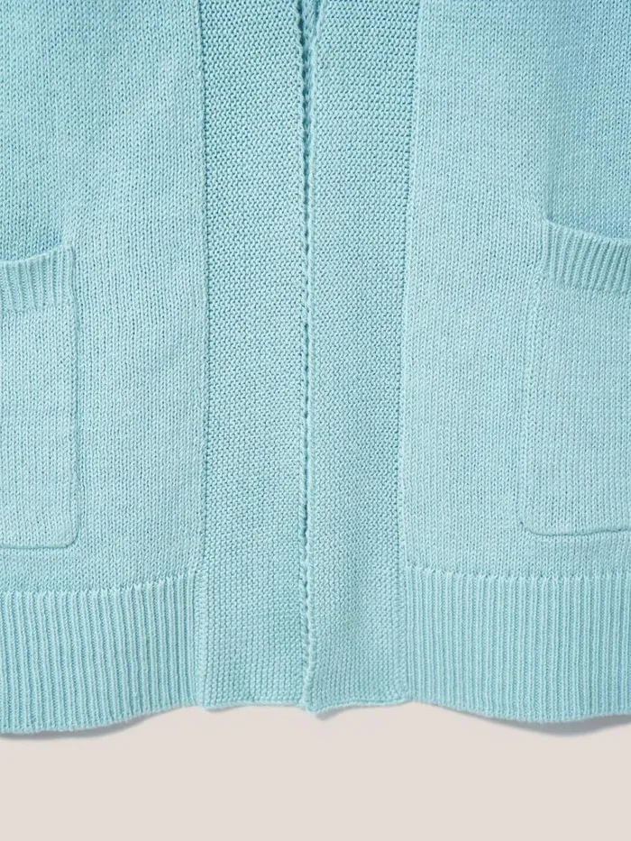 Women KNITWEAR White Stuff Tiana Open Neck Cardi Light Teal Women KNITWEAR White Stuff Tiana Open Neck Cardi Light Teal