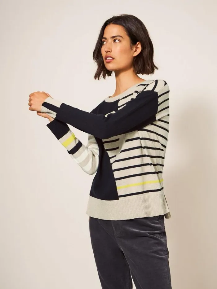 Women KNITWEAR White Stuff URBAN HEART JUMPER Natural Multi Women KNITWEAR White Stuff URBAN HEART JUMPER Natural Multi