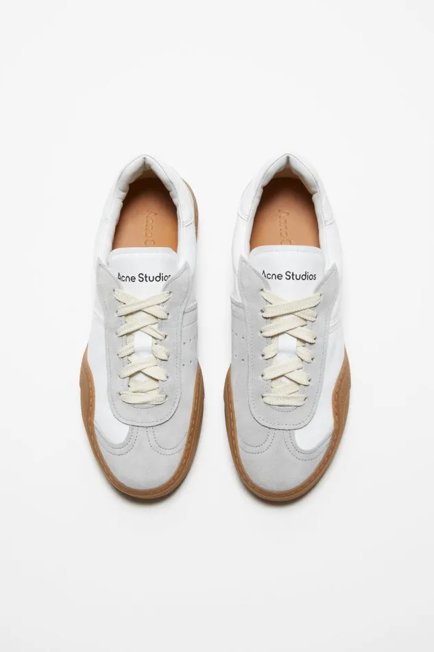 Women Laceup Sneakers Whitebrown Acne Studios Shoes