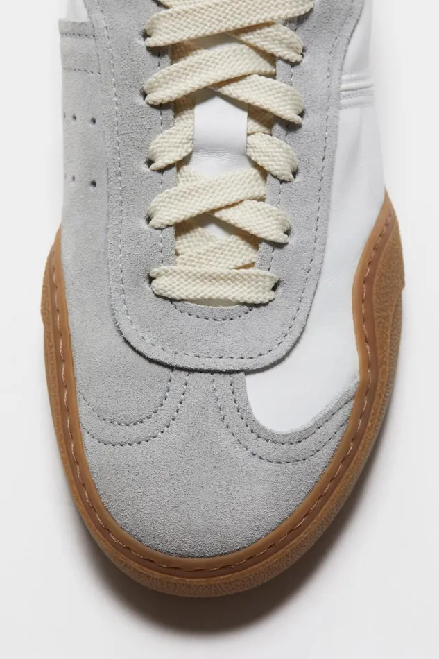 Women Laceup Sneakers Whitebrown Acne Studios Shoes