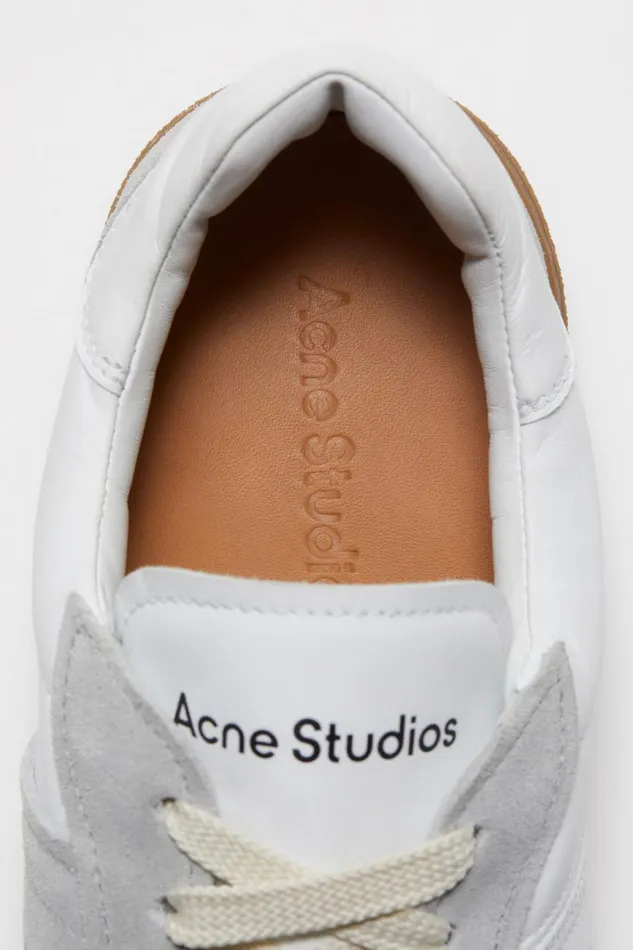 Women Laceup Sneakers Whitebrown Acne Studios Shoes