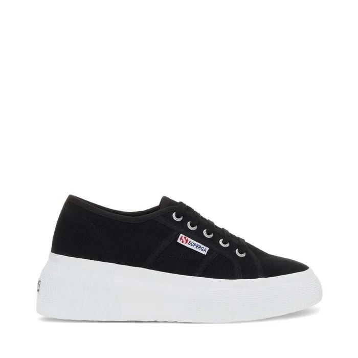 Women Lady Shoes Woman 2287 BUBBLE Wedge BLACK Superga Platform