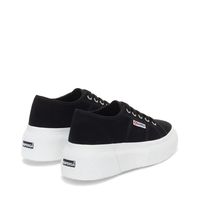 Women Lady Shoes Woman 2287 BUBBLE Wedge BLACK Superga Platform