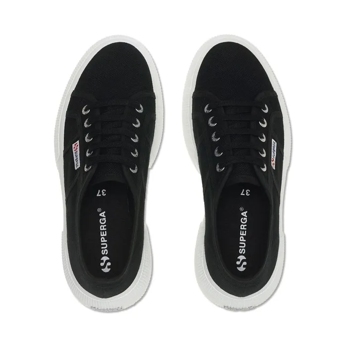 Women Lady Shoes Woman 2287 BUBBLE Wedge BLACK Superga Platform