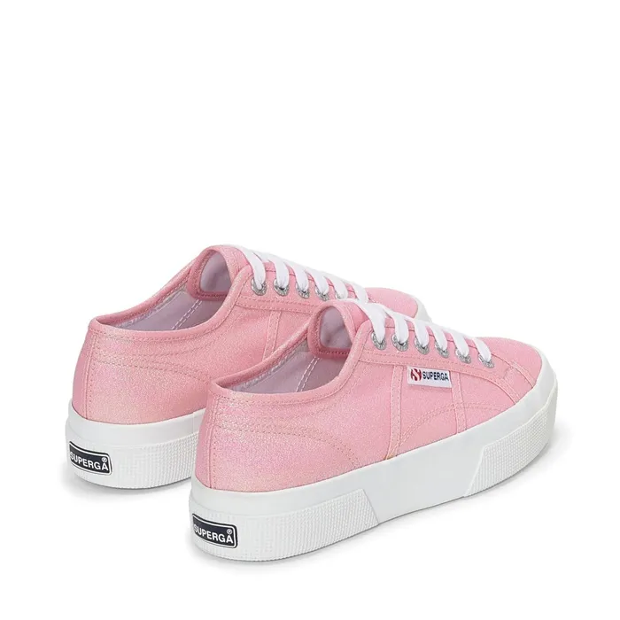 Women Lady Shoes Woman 2740 PLATFORM LAME Wedge PINK BEGONIA IRIDESCENT Superga Platform