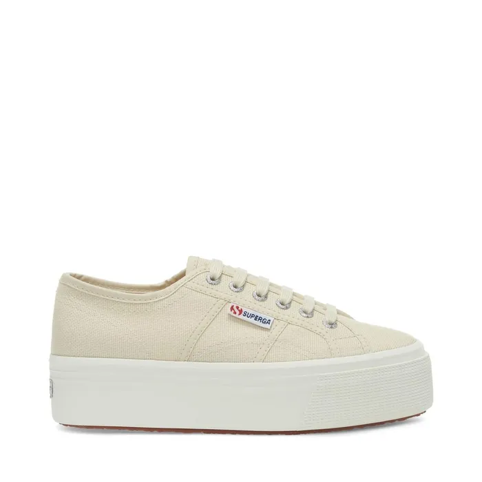 Women Lady Shoes Woman 2790 PLATFORM Wedge BEIGE LT EGGSHELLF AVORIO Superga Platform