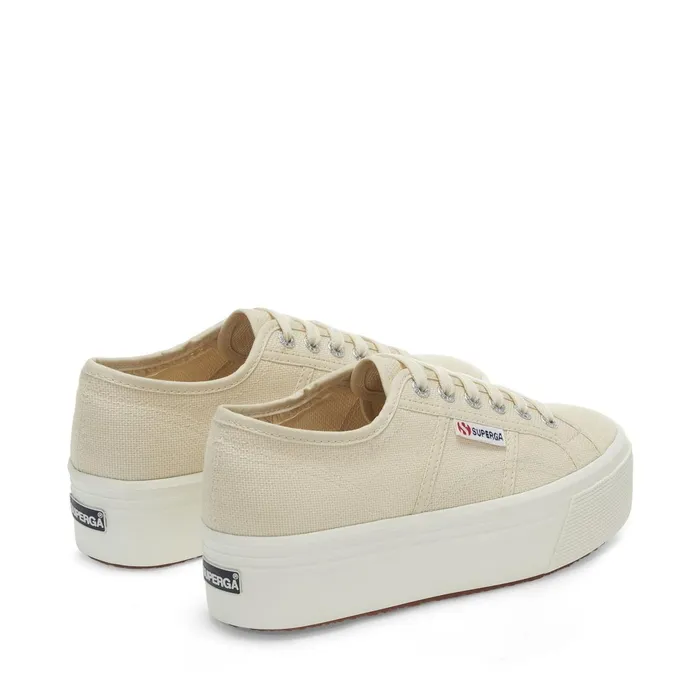 Women Lady Shoes Woman 2790 PLATFORM Wedge BEIGE LT EGGSHELLF AVORIO Superga Platform