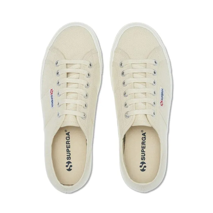 Women Lady Shoes Woman 2790 PLATFORM Wedge BEIGE LT EGGSHELLF AVORIO Superga Platform
