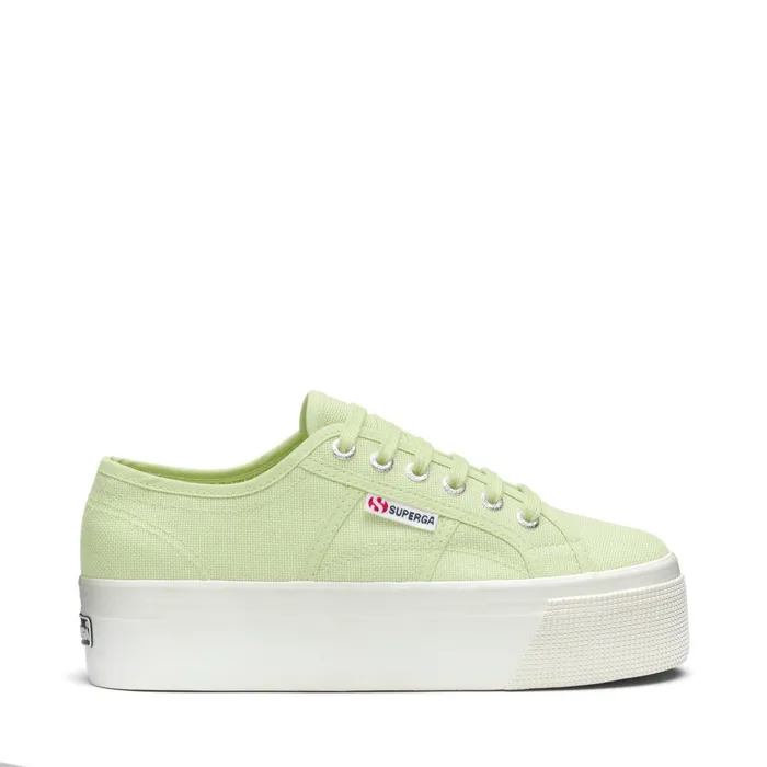 Women Lady Shoes Woman 2790 PLATFORM Wedge GREEN PRIMROSEF AVORIO Superga Platform