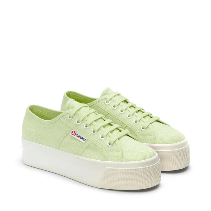 Women Lady Shoes Woman 2790 PLATFORM Wedge GREEN PRIMROSEF AVORIO Superga Platform