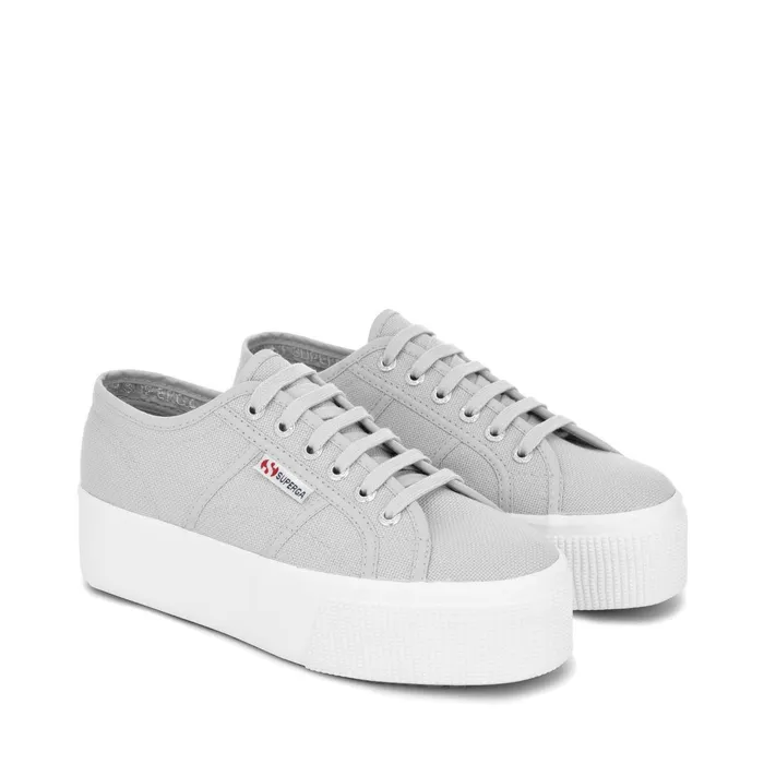 Women Lady Shoes Woman 2790 PLATFORM Wedge GREY ASH Superga Platform