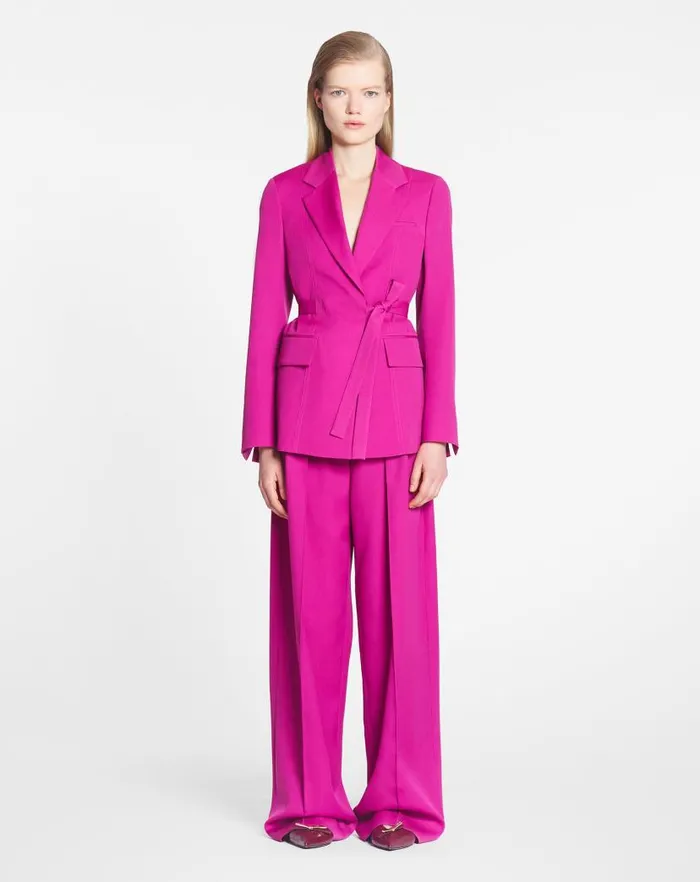 Women Lanvin Coats and Jackets Belted Jacket Fuchsia Women Lanvin Coats and Jackets Belted Jacket Fuchsia