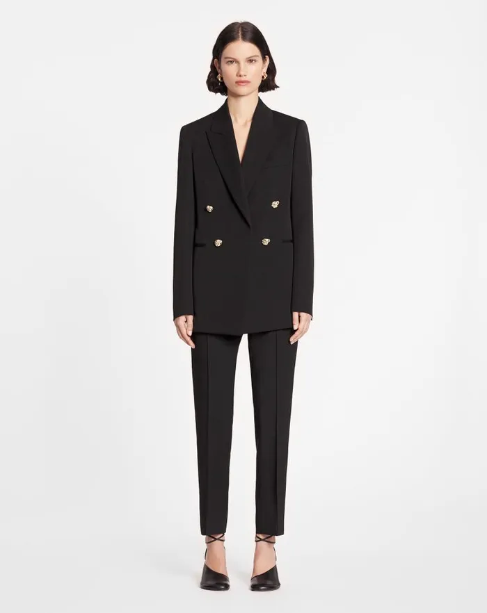 Women Lanvin Coats and Jackets Doublebreasted Jacket Black
