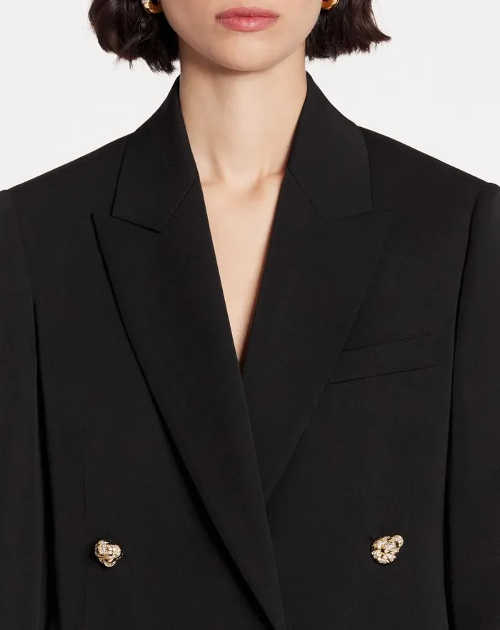 Women Lanvin Coats and Jackets Doublebreasted Jacket Black