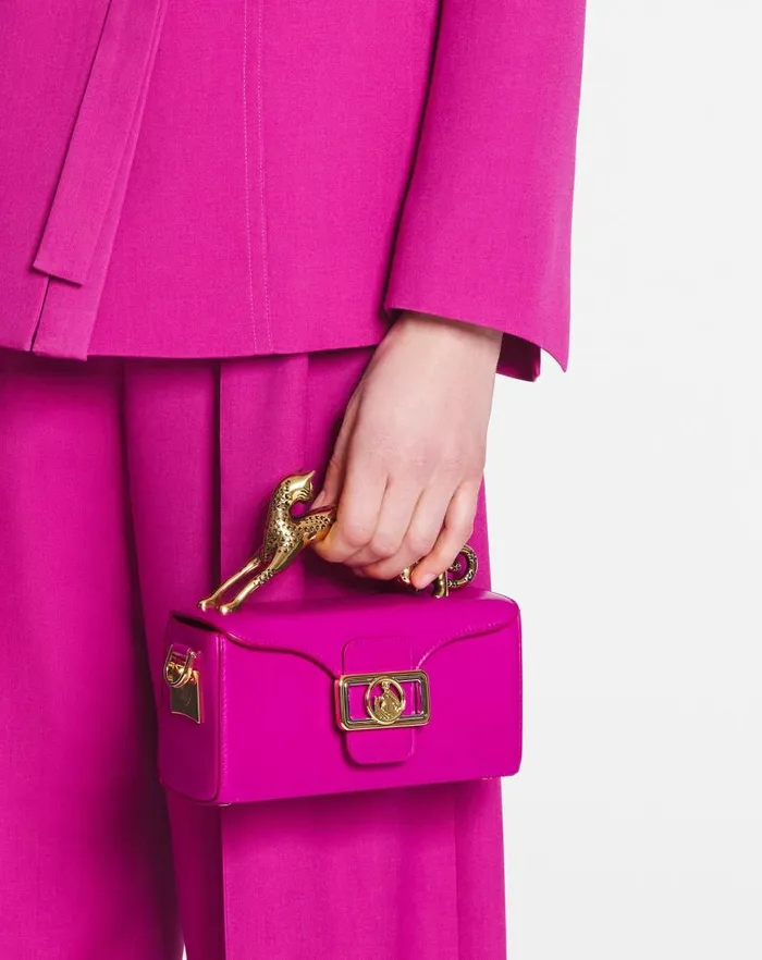 Women Lanvin Crossbody Bags and Shoulder Bags Nano Pencil Cat Leather Bag Fuchsia Women Lanvin Crossbody Bags and Shoulder Bags Nano Pencil Cat Leather Bag Fuchsia