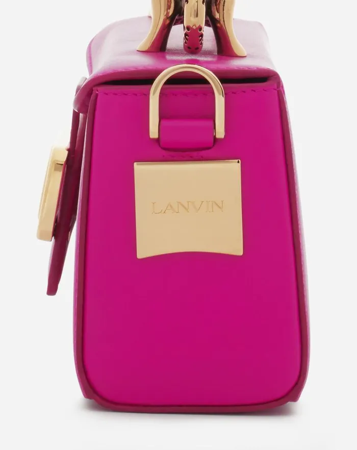 Women Lanvin Crossbody Bags and Shoulder Bags Nano Pencil Cat Leather Bag Fuchsia Women Lanvin Crossbody Bags and Shoulder Bags Nano Pencil Cat Leather Bag Fuchsia