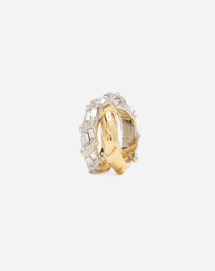 Women Lanvin Jewelry Baguettes Melodie Ring Goldcrystal