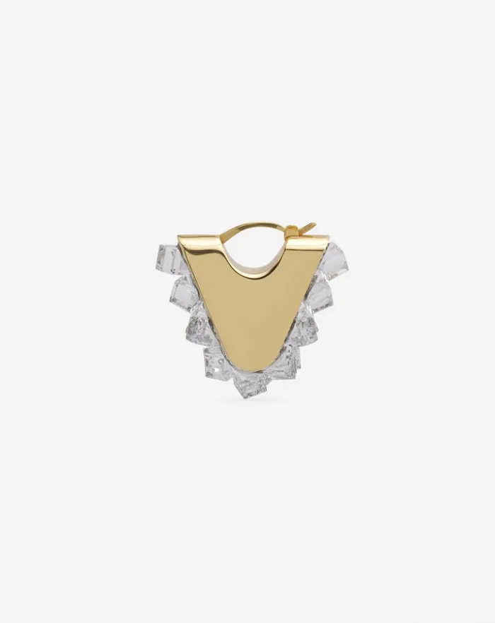Women Lanvin Jewelry Frequence Earrings Goldcrystal Women Lanvin Jewelry Frequence Earrings Goldcrystal