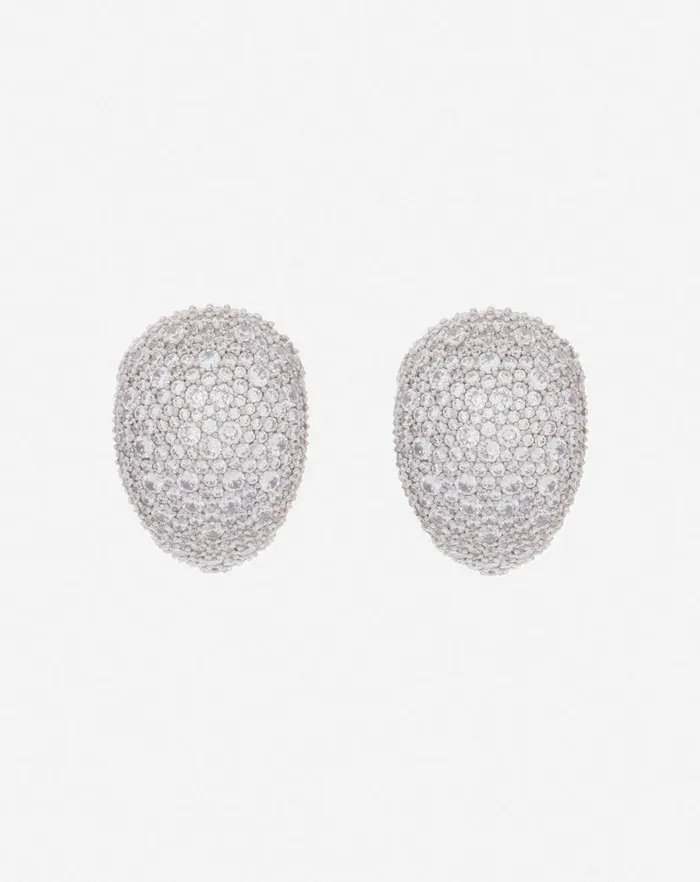 Women Lanvin Jewelry Haute Squence Rhinestone Earrings Silvercrystal