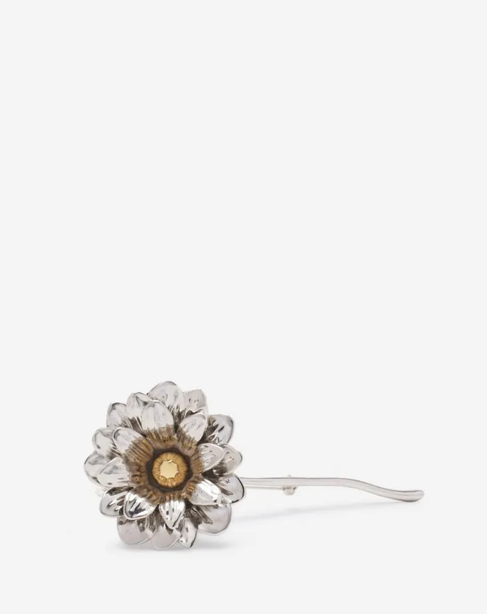 Women Lanvin Jewelry Marguerite Brooch Silvergold