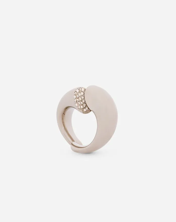 Women Lanvin Jewelry Sequence By Lanvin Rhinestone Ring Silvercrystal