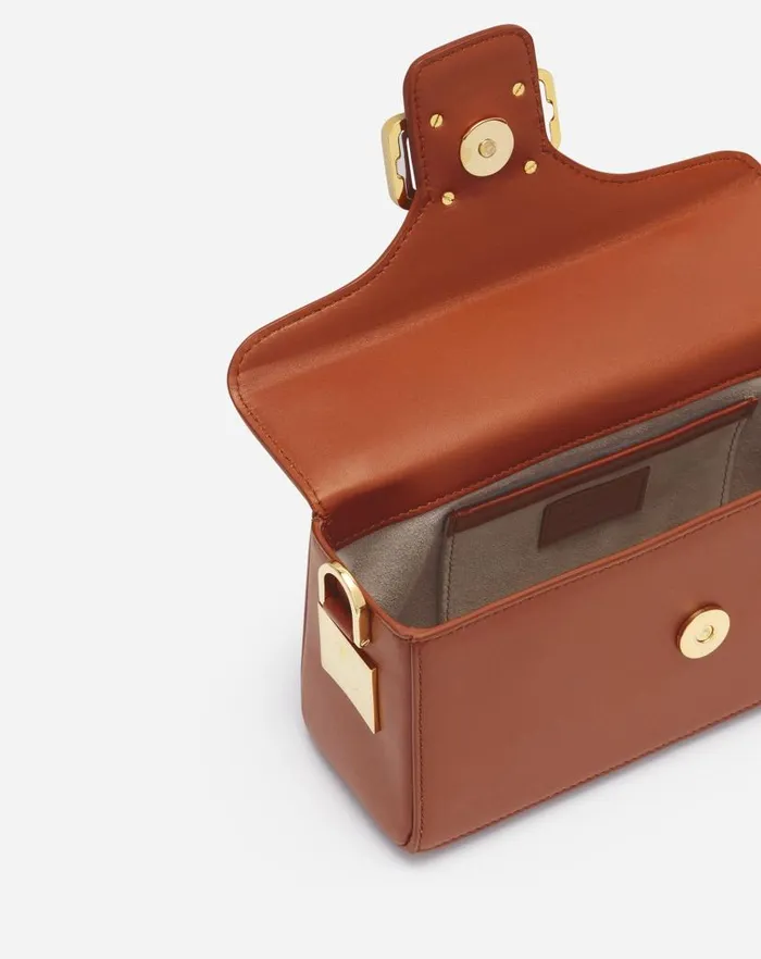 Women Lanvin Mini Bags and Clutches Nano Pencil Cat Leather Bag Tan