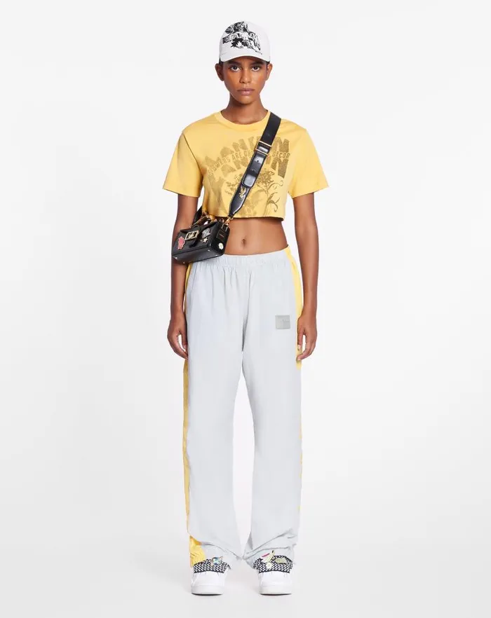 Women Lanvin Pants Lanvin X Future Jogging Pants With Contrasting Stripes Eagle Grey Women Lanvin Pants Lanvin X Future Jogging Pants With Contrasting Stripes Eagle Grey