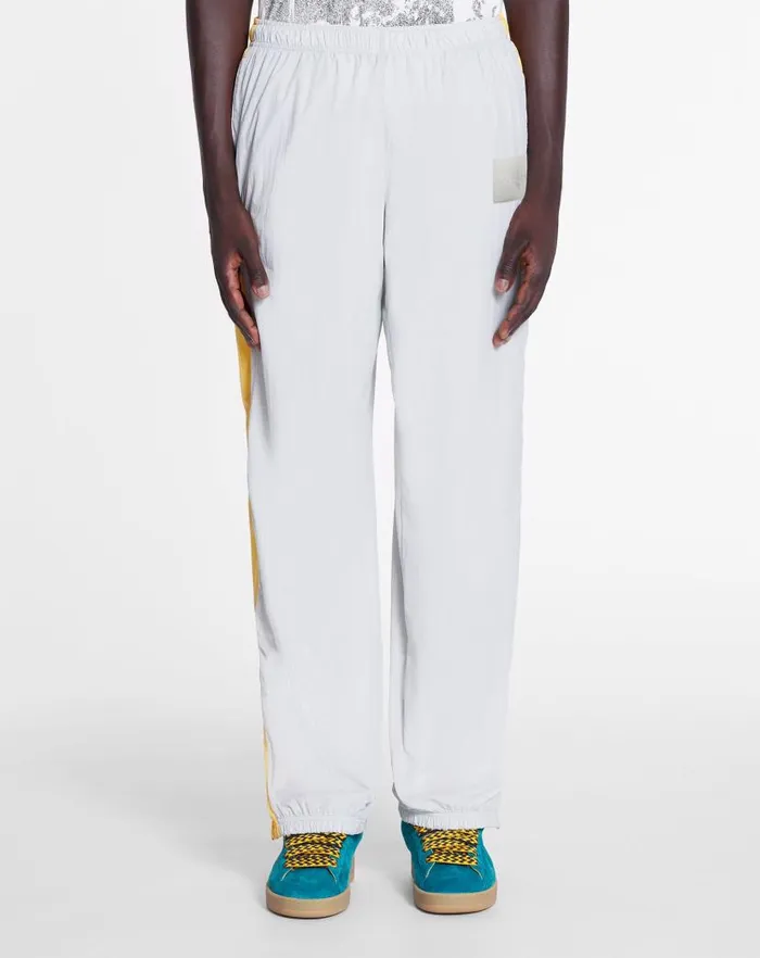 Women Lanvin Pants Lanvin X Future Jogging Pants With Contrasting Stripes Eagle Grey Women Lanvin Pants Lanvin X Future Jogging Pants With Contrasting Stripes Eagle Grey