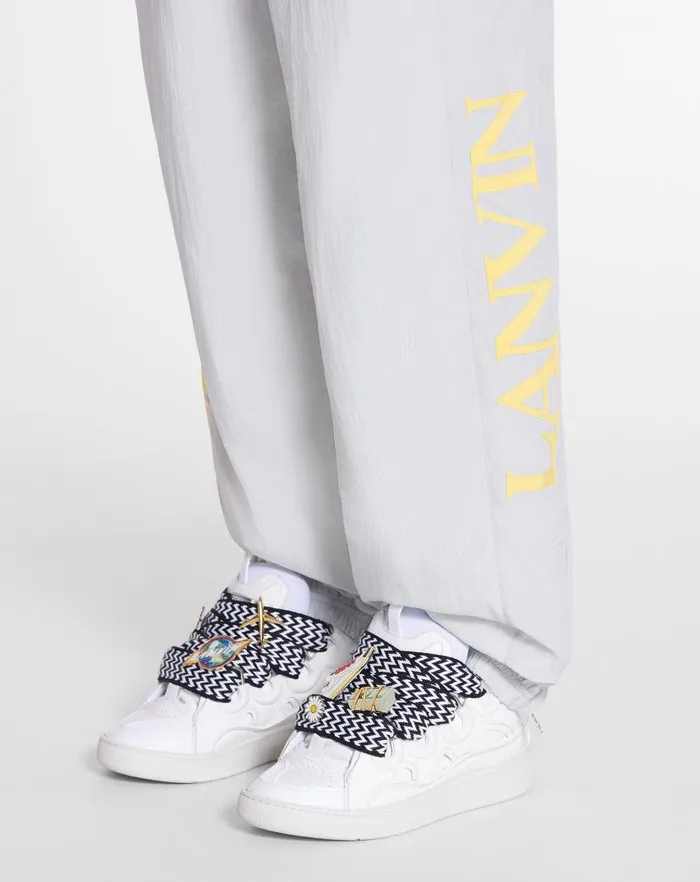 Women Lanvin Pants Lanvin X Future Jogging Pants With Contrasting Stripes Eagle Grey Women Lanvin Pants Lanvin X Future Jogging Pants With Contrasting Stripes Eagle Grey