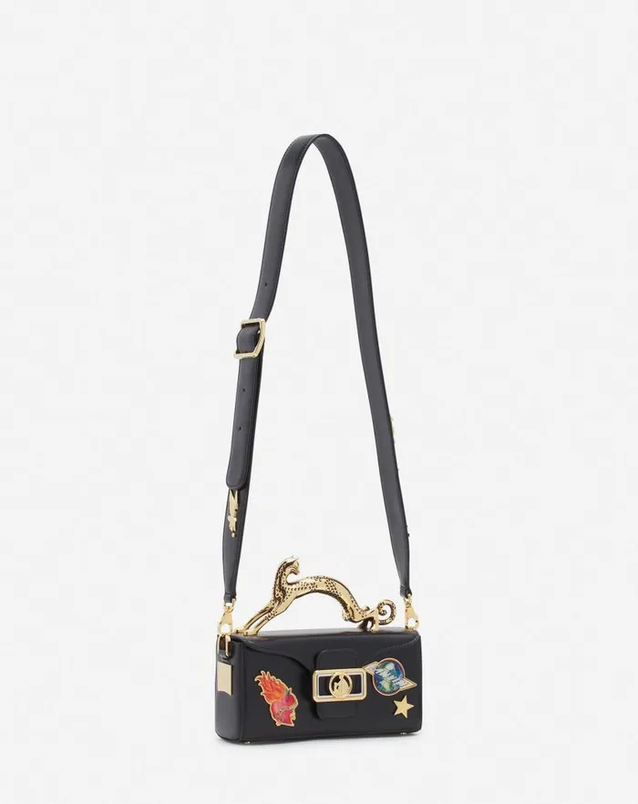 Women Lanvin Pencil Lanvin X Future Pencil Cat Nano Leather Bag With Pins Blackmulticolour Women Lanvin Pencil Lanvin X Future Pencil Cat Nano Leather Bag With Pins Blackmulticolour
