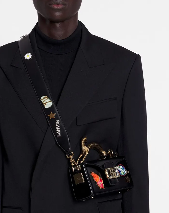Women Lanvin Pencil Lanvin X Future Pencil Cat Nano Leather Bag With Pins Blackmulticolour Women Lanvin Pencil Lanvin X Future Pencil Cat Nano Leather Bag With Pins Blackmulticolour