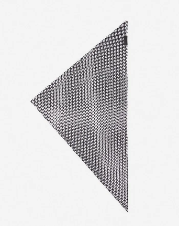 Women Lanvin Silks and Scarves Resille Mesh Choker With Rhinestones Blackcrystal