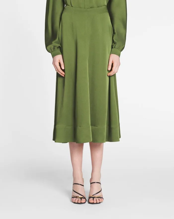 Women Lanvin Skirts and Shorts Flared Midi Skirt Lichen Women Lanvin Skirts and Shorts Flared Midi Skirt Lichen