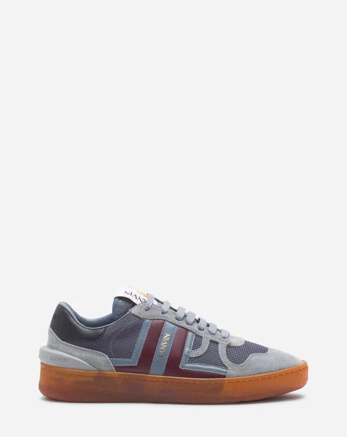 Women Lanvin Sneakers Clay Mesh Sneakers Light Greyburgundy