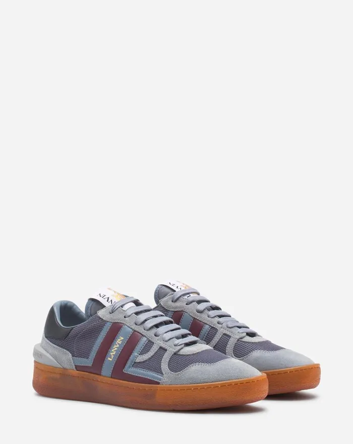 Women Lanvin Sneakers Clay Mesh Sneakers Light Greyburgundy Women Lanvin Sneakers Clay Mesh Sneakers Light Greyburgundy