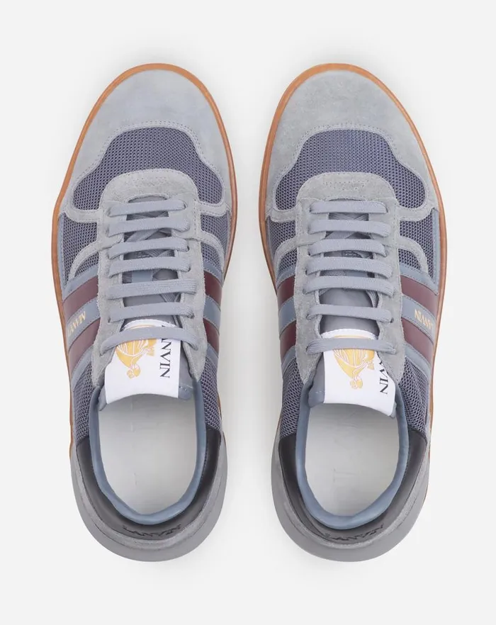 Women Lanvin Sneakers Clay Mesh Sneakers Light Greyburgundy Women Lanvin Sneakers Clay Mesh Sneakers Light Greyburgundy