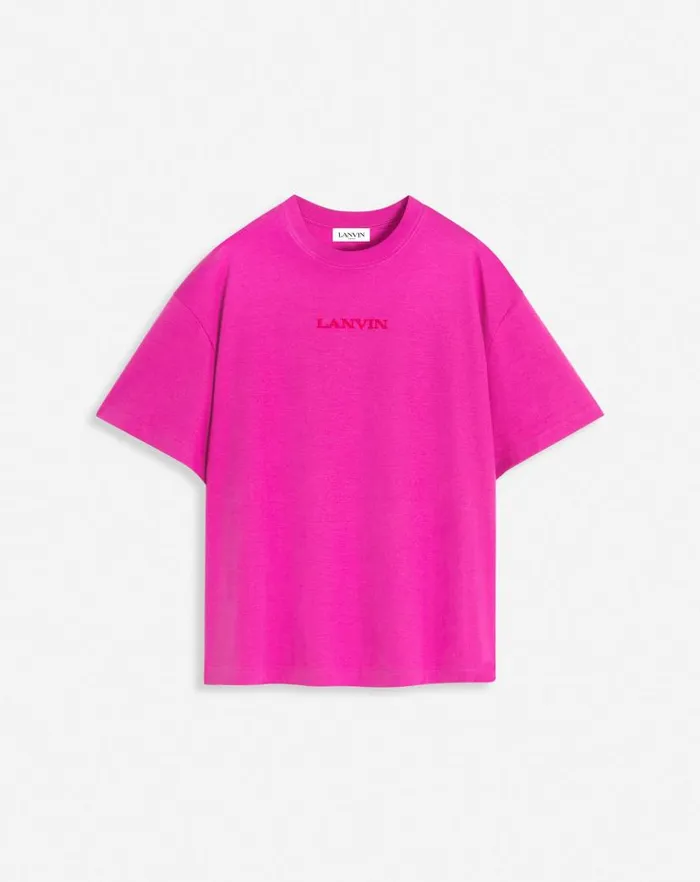Women Lanvin TShirts and Sweatshirts Lanvin Embroidered Tshirt Fuchsia