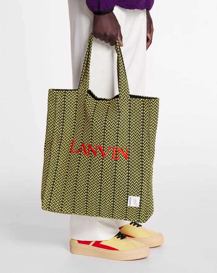 Women Lanvin Tote Bags and Top Handle Bags Lanvin X Future Curb Cotton Tote Bag Blackcorn Women Lanvin Tote Bags and Top Handle Bags Lanvin X Future Curb Cotton Tote Bag Blackcorn