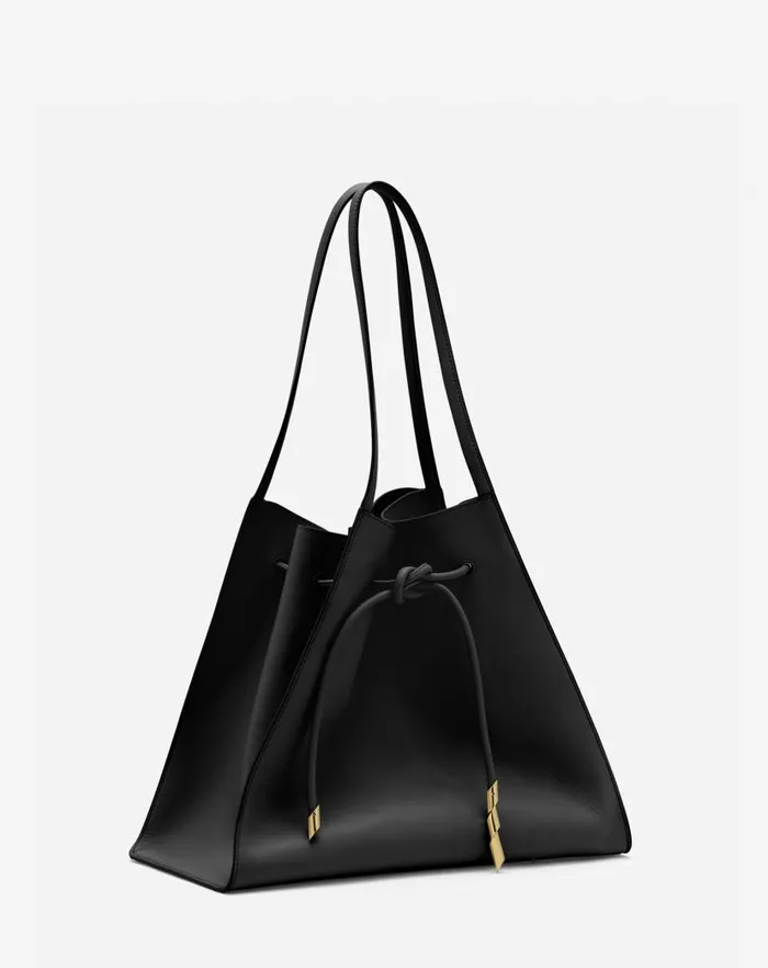 Women Lanvin Tote Bags and Top Handle Bags Medium Sequence By Lanvin Belt Bag In Leather Black