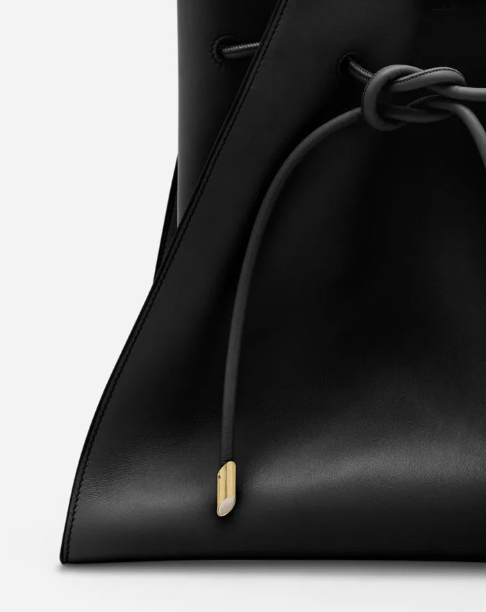 Women Lanvin Tote Bags and Top Handle Bags Medium Sequence By Lanvin Belt Bag In Leather Black