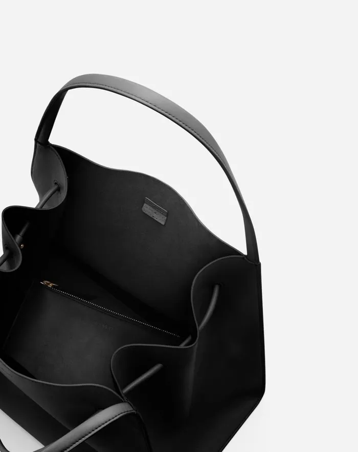 Women Lanvin Tote Bags and Top Handle Bags Medium Sequence By Lanvin Belt Bag In Leather Black
