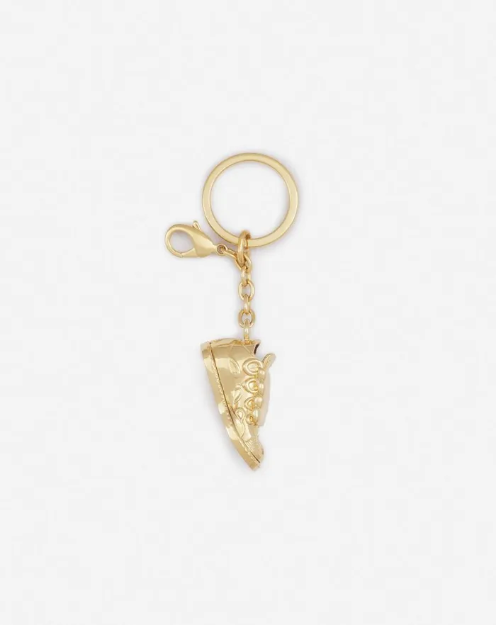Women Lanvin Wallets and Small Leather Goods Curb Sneakers Brass Key Ring Gold