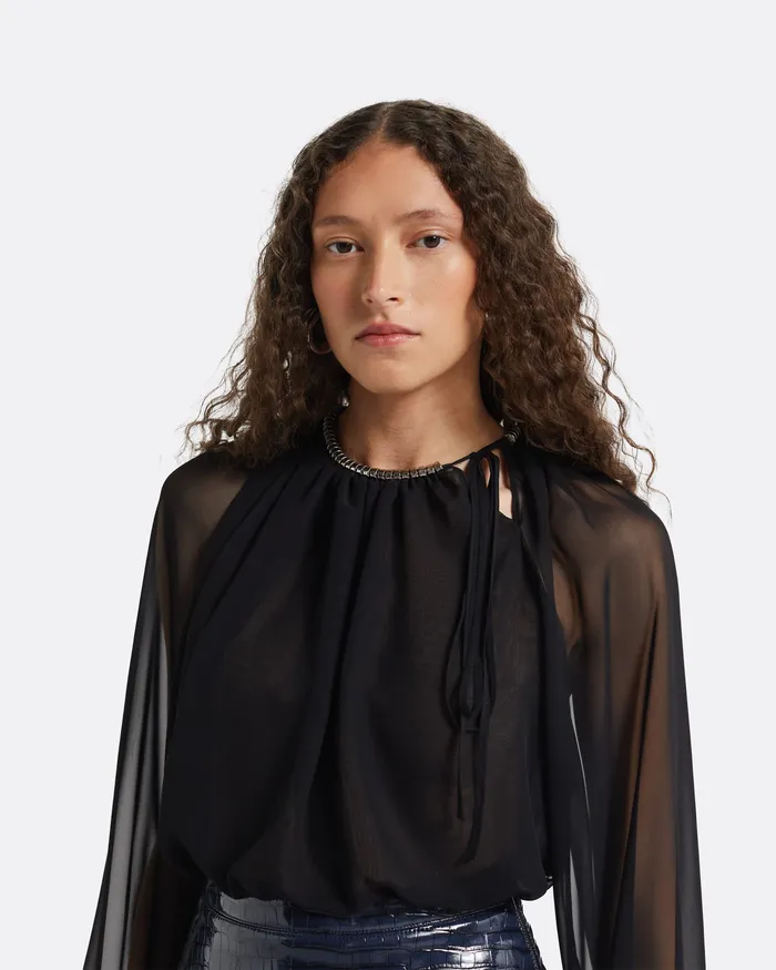 Women Laoise Black Top Black Tops Safiyaa