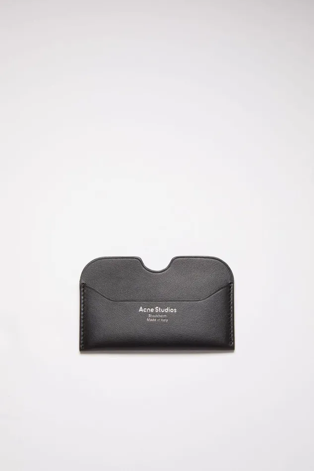 Women Leather Card Case Black Acne Studios Small Leather Goods