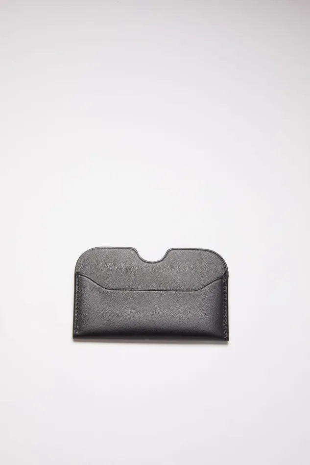 Women Leather Card Case Black Acne Studios Small Leather Goods