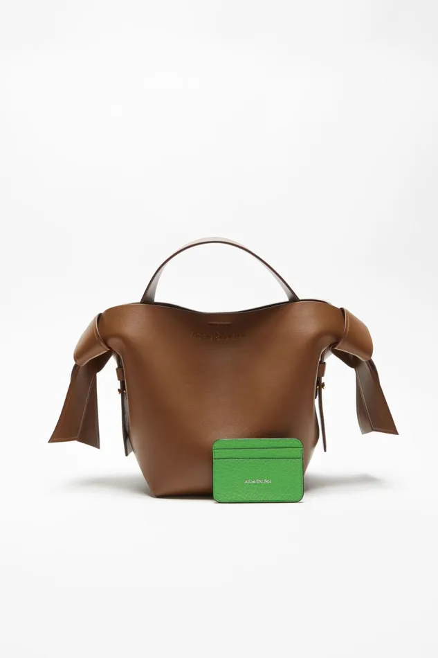 Women Leather Card Holder Green Acne Studios Small Leather Goods