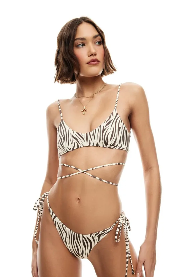 Women Lioness Fashion Bottoms RIO TIE BOTTOM Zebra