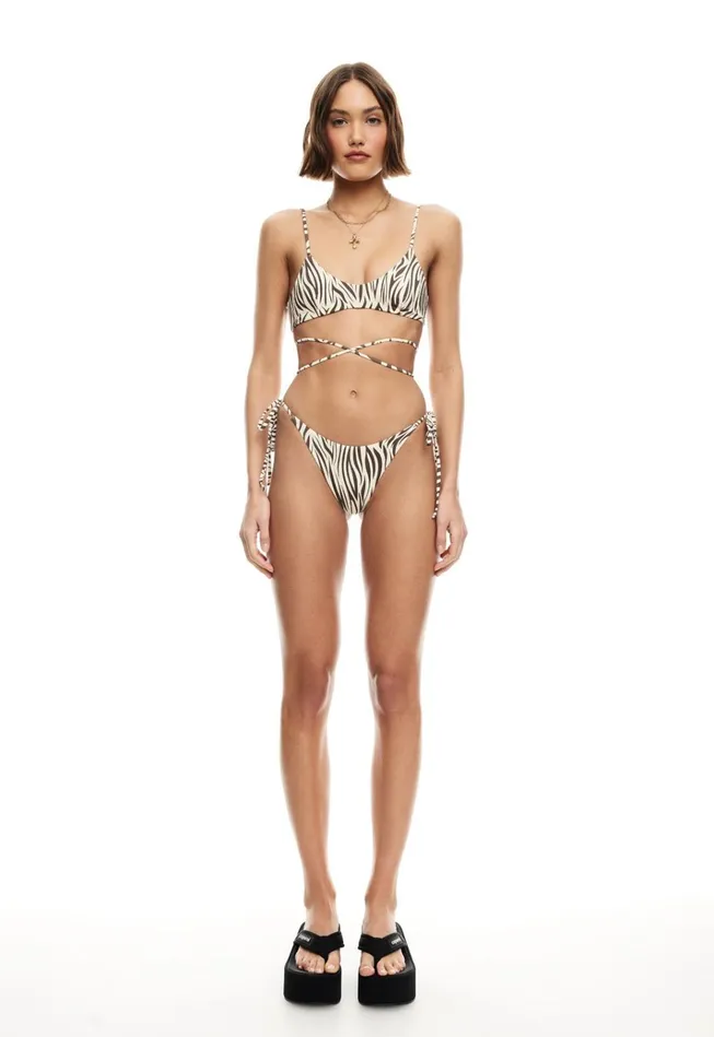 Women Lioness Fashion Bottoms RIO TIE BOTTOM Zebra