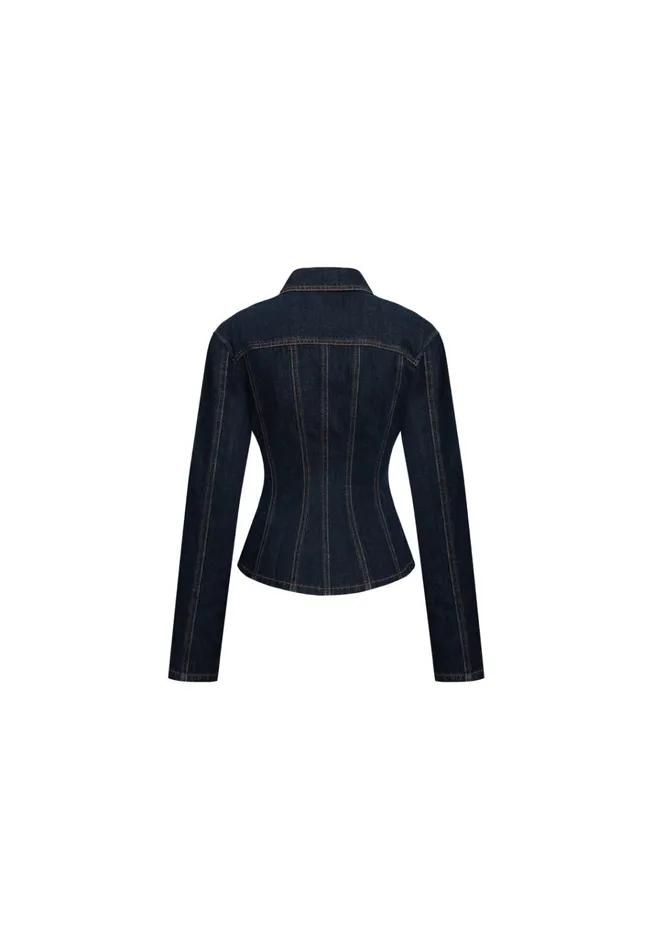 Women Lioness Fashion Denim RIDER DENIM JACKET Dark Denim Women Lioness Fashion Denim RIDER DENIM JACKET Dark Denim