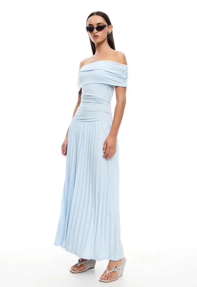 Women Lioness Fashion Dresses FIELD OF DREAMS MAXI Soft Blue Women Lioness Fashion Dresses FIELD OF DREAMS MAXI Soft Blue